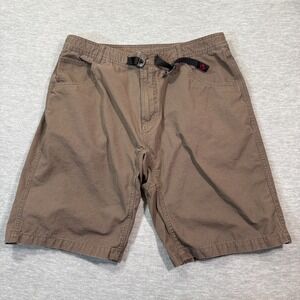 Gramicci Shorts Mens 38‎ Brown Hiking Outdoor Nylon Belted Climbing Utility